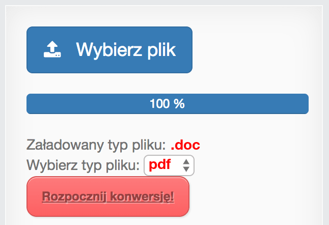 Konwertuj DOC na PDF online